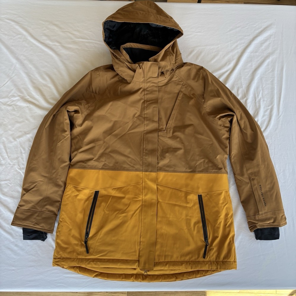 Boulder Gear Mens‎ Incline Insulated Ski Jacket XL Brown Mustard